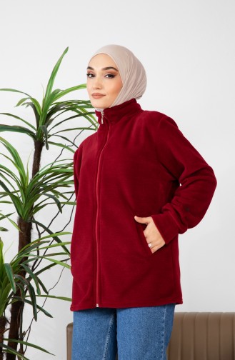 معطف صوف شتوي 00020-04 أحمر غامق 00020-04