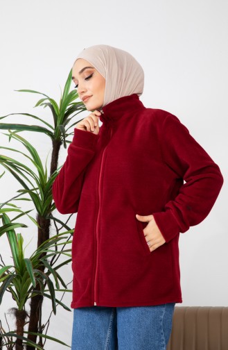 معطف صوف شتوي 00020-04 أحمر غامق 00020-04