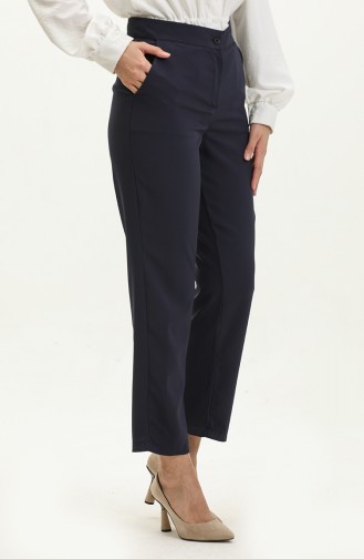 Klassische Hose Mit Taschen 2010-02 Marineblau 2010-02