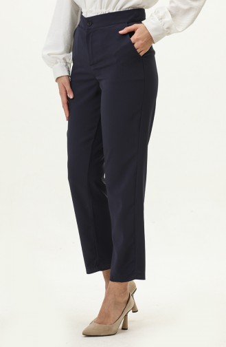 Klassische Hose Mit Taschen 2010-02 Marineblau 2010-02