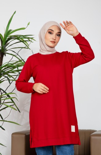 İki İplik Sweatshirt 9090-01 Bordo