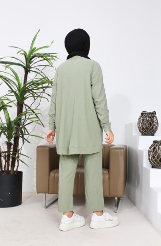 Crepe Fabric Two Piece Suit 20036-01 Khaki 20036-01