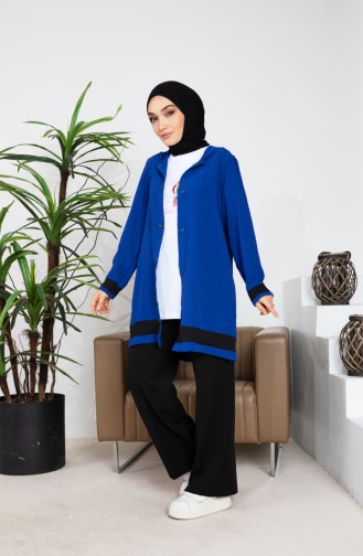 Ensemble Double Blouse Tunique A Capuche Tissu 9115-01 Saks 9115-01