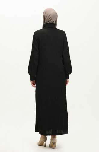Plain Turtleneck Dress 0196-03 Black 0196-03