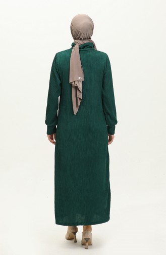 Plain Turtleneck Dress 0196-05 Emerald Green 0196-05