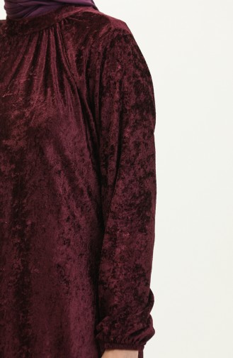 Samtkleid mit Rüschen 0197-05 Zwetschge 0197-05