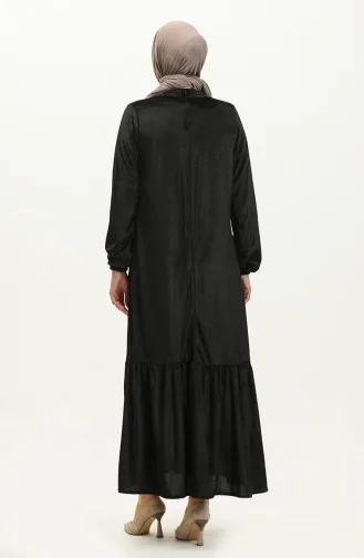 فستان مخمل 0197A-01 أسود 0197A-01