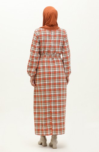 Plaid Patterned Belted Dress 0198-04 Tile 0198-04