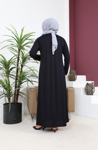 Hijab Clothing Dress Length Women`s Mother Plus Size Dress 8685 Navy Blue 8685.Lacivert