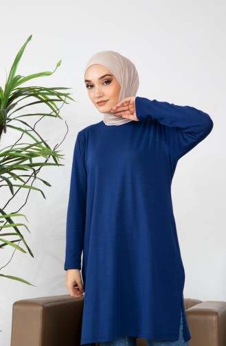 Lycra Combed Cotton Tunic 9081-01 Navy Blue 9081-01