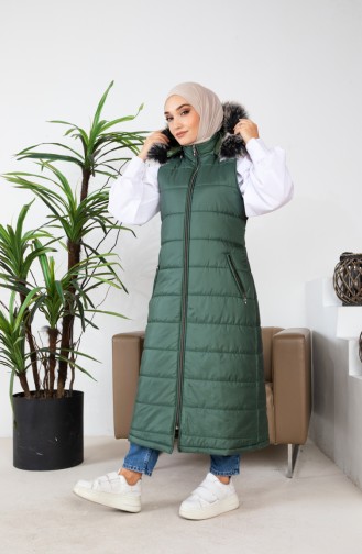 Harig Opblaasbaar Vest 514723-02 Smaragdgroen 514723-02