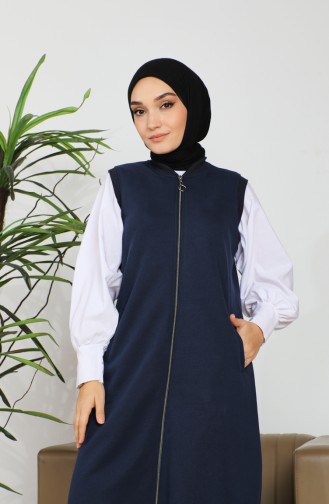 سترة بدون أكمام بسحاب 5055-02 كحلي 5055-02
