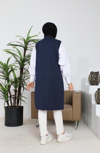 سترة بدون أكمام بسحاب 5055-02 كحلي 5055-02