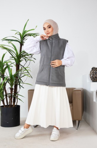Kanguru Cepli Polar Yelek 00019-04 Gri