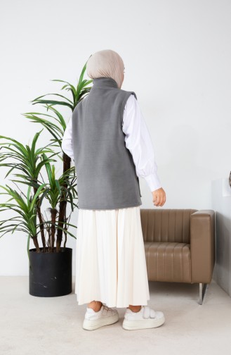 Kanguru Cepli Polar Yelek 00019-04 Gri