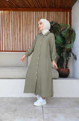 Viscose Tunic 2018A-02 Khaki Green 2018A-02