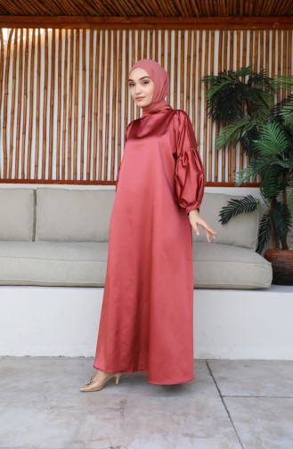 Balloon Sleeve Satin Dress 0193-03 Tile 0193-03