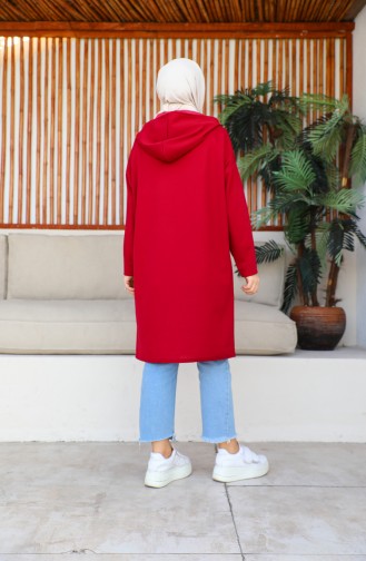 Hooded Seasonal Plain Tunic 8655-02 Claret Red 8655-02