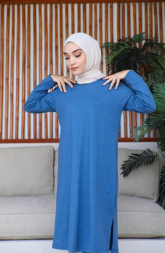 Lycra Combed Cotton Tunic 9081-02 Indigo 9081-02