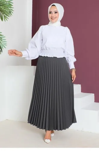 Pleated Skirt Gray 5054NRS.GRI