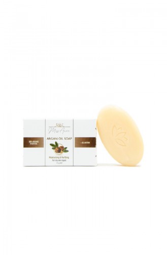 Argan Oil Soap – Moisturizing & Purifying 100% Organic Argan Oil Soap Dry Skin Types 115 Gr 1001-01 White 1001-01