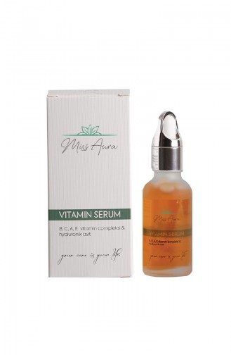 Vitamin Serum – B, C, A, E Vitamin Complex & Hyaluronik Asit, 30 Ml 1006-01 Beyaz