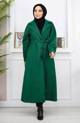 Wide Collar Stash Coat Emerald 19170 14941