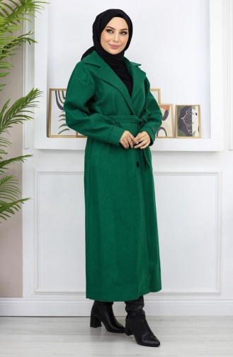 Wide Collar Stash Coat Emerald 19170 14941