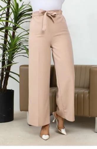 Taillengebundene Hose Mit Weitem Bein Stone 0658GLN.TAS