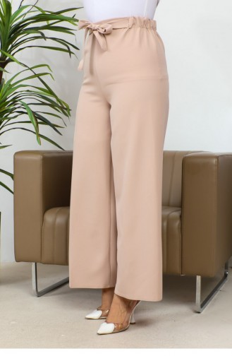 Taille Gebonden Broek Met Wijde Pijpen Stone 0658GLN.TAS