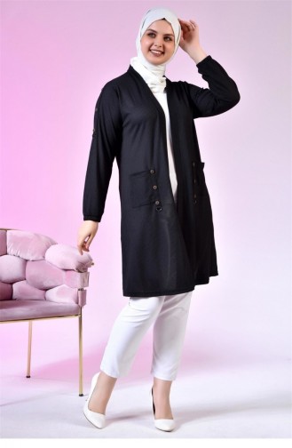 Cardigan Nid D`abeille à Boucle Métallique Grande Taille Pour Femme 151