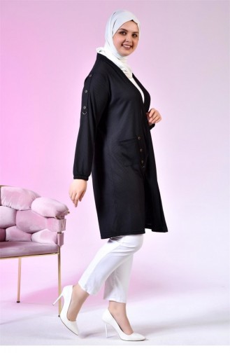 Cardigan Nid D`abeille à Boucle Métallique Grande Taille Pour Femme 151