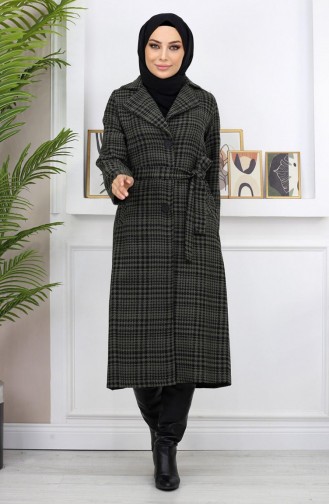 Manteau à Carreaux Şanel Kaşe Kaki 19137 14950