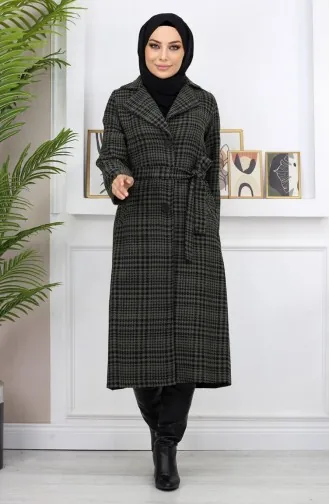 Manteau à Carreaux Şanel Kaşe Kaki 19137 14950