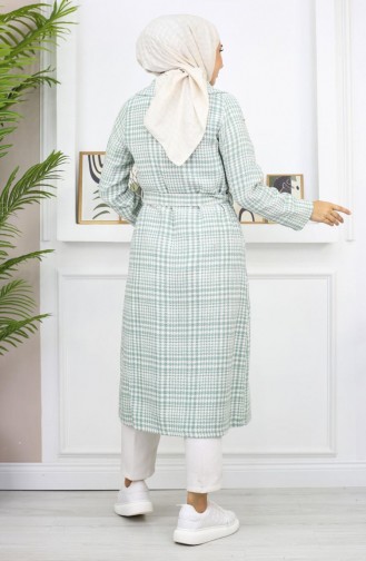 Manteau à Carreaux Şanel Kaşe Menthe 19137 14948