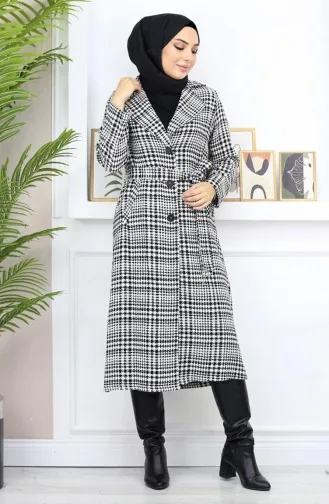 Manteau à Carreaux Şanel Kaşe Noir 19137 14953