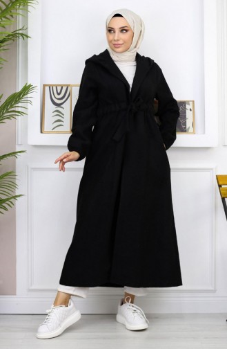 Front Tie Kachet Coat Black 19169 14964