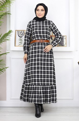 Frilly Hijab-jurk Zwart 19165 14958
