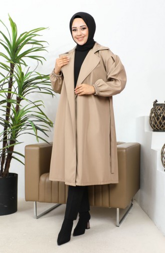 Trench Coat Mink With Elastic Sleeves 2505NRY.VZN