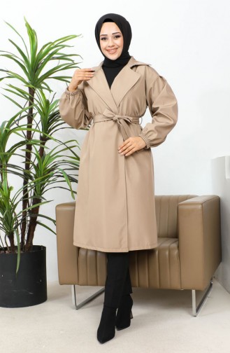 Trenchcoat Nerz Mit Elastischen Ärmeln 2505NRY.VZN