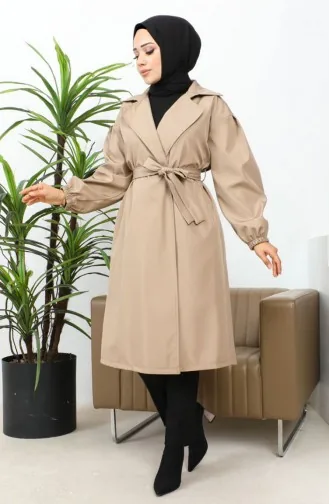 معطف من فرو المنك بأكمام مرنة 2505NRY.VZN