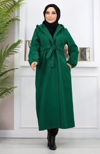 Front Tie Cache Coat Emerald 19169 14961