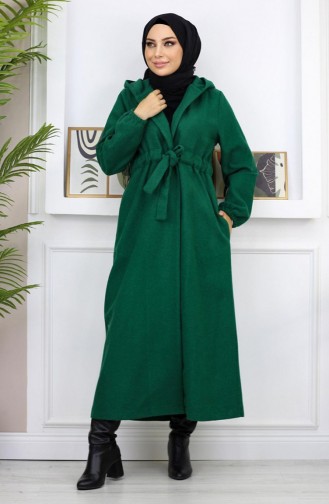 Front Tie Cache Coat Emerald 19169 14961