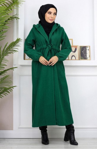 Front Tie Cache Coat Emerald 19169 14961