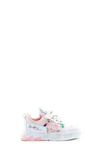 Unisex Çocuk Sneaker Ayakkabı 598Xca039 Beyaz Pembe