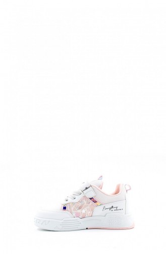 Unisex Çocuk Sneaker Ayakkabı 598Xca039 Beyaz Pembe