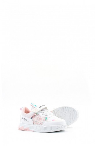 Unisex Çocuk Sneaker Ayakkabı 598Xca039 Beyaz Pembe