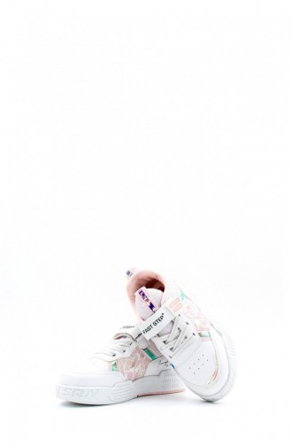 Unisex Çocuk Sneaker Ayakkabı 598Xca039 Beyaz Pembe
