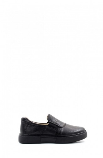 Genuine Leather Boys School Shoes 770Ga816Flo Black 770GA816FLO.Siyah