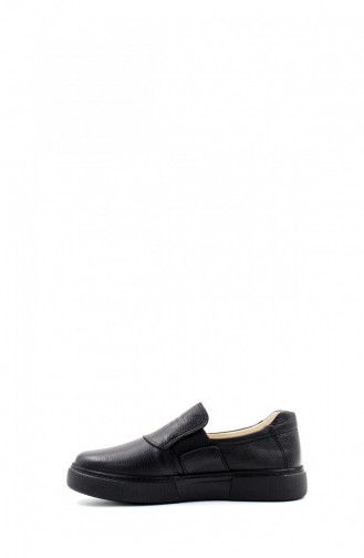 Genuine Leather Boys School Shoes 770Ga816Flo Black 770GA816FLO.Siyah